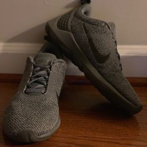Gray Nike shoes